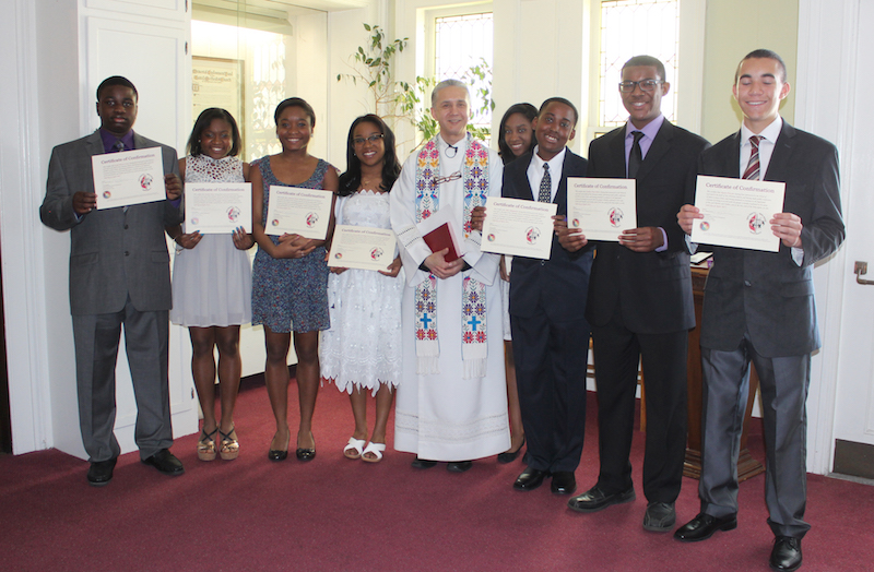 Eight youngsters were confirmed during a Service of Confirmation in April, 2015